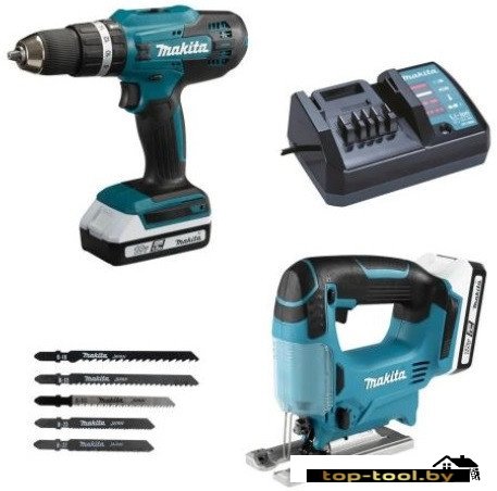 Makita DK18B59Y (шуруповерт, лобзик, 2 АКБ)