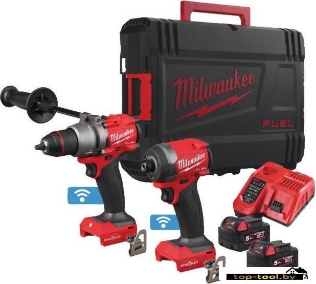 Milwaukee M18 ONEPP2A3-502X 4933493244 (шуруповерт, винтоверт, 2 АКБ, кейс)