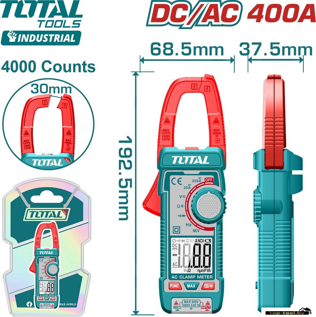 Токовые клещи Total TMT762002