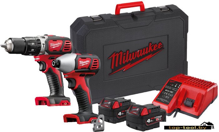 Milwaukee M18 BPP2C-402C 4933443552 (шуруповерт, винтоверт, 2 АКБ, кейс)