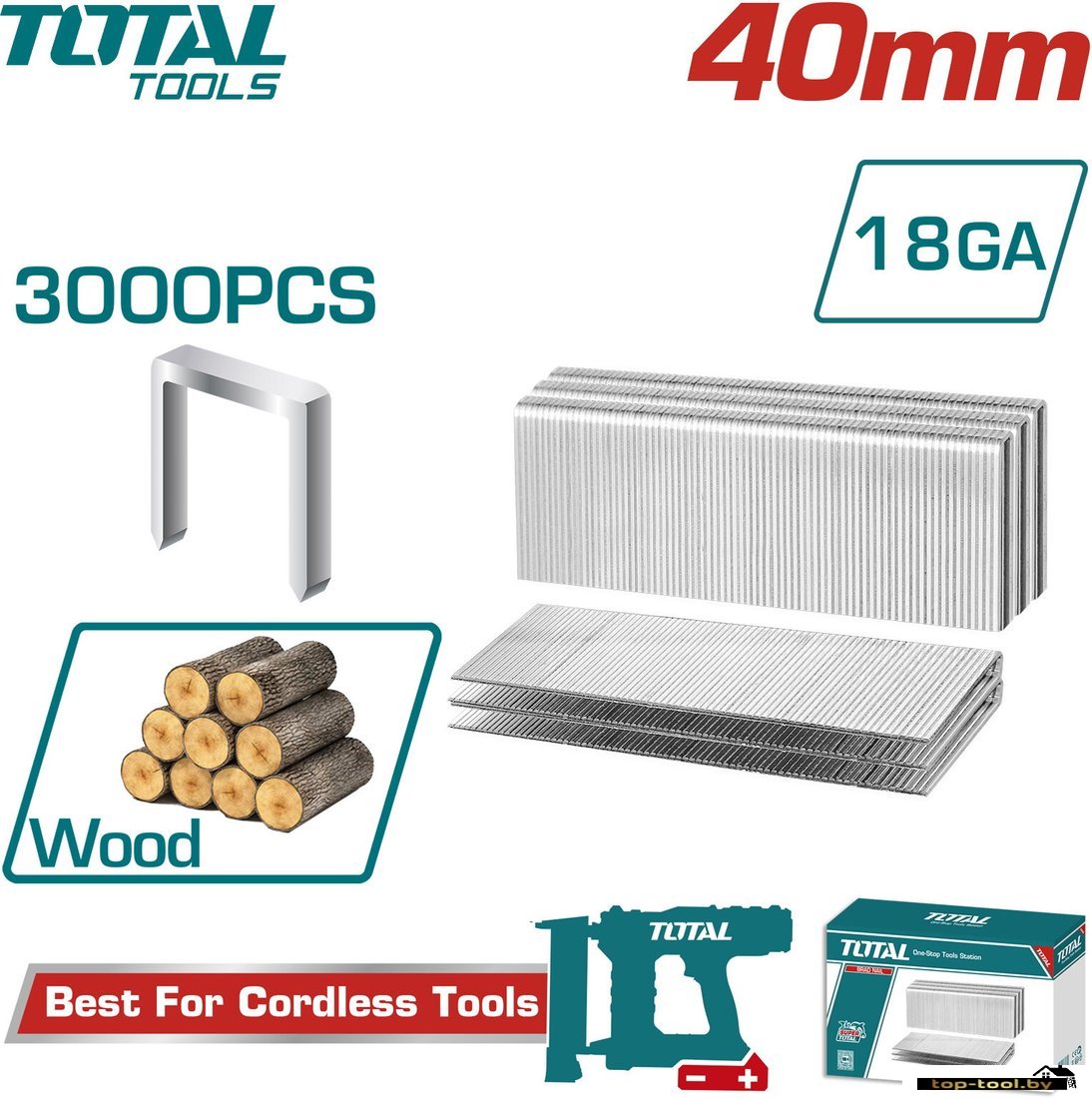 Скобы Total TAC918403 (3000 шт)
