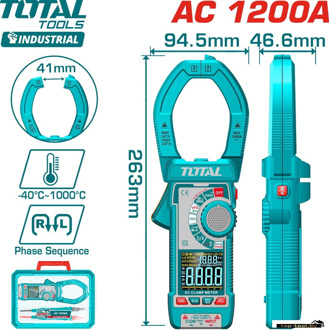 Токовые клещи Total TMT7610001
