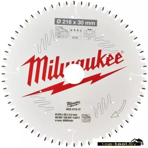 Пильный диск Milwaukee 4932471317