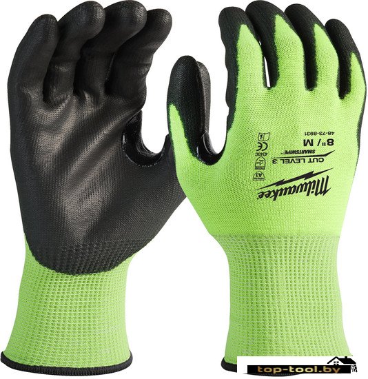 Текстильные перчатки Milwaukee HI-VIS CUT C XXL