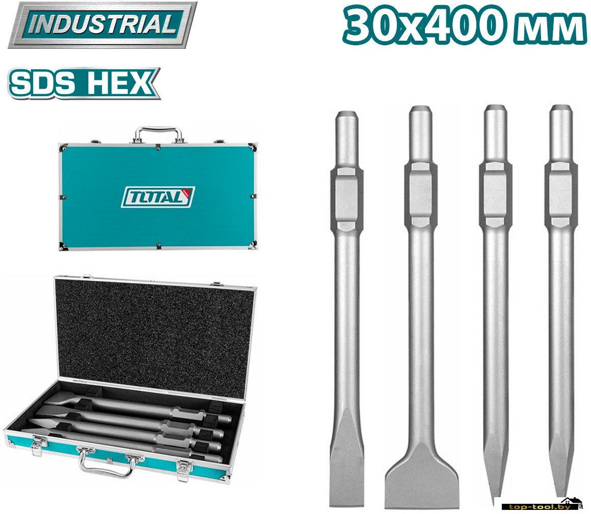 Набор зубил Total TAC0304375 (4 шт)