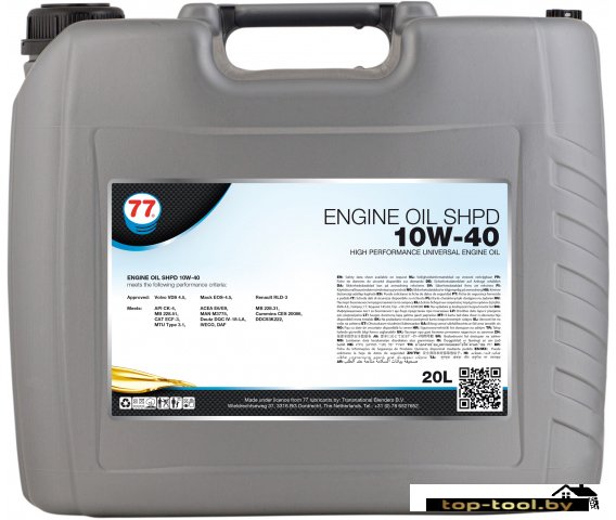 Моторное масло 77 Lubricants Engine Oil SHPD 10W-40 20л