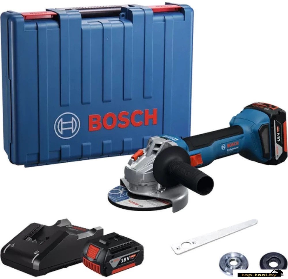 Угловая шлифмашина Bosch GWS 18V-8 Professional 06019N9020 (с 2-мя АКБ, кейс)