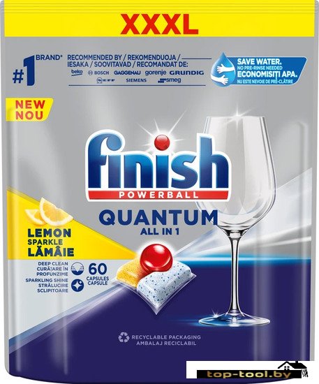 Капсулы для посудомоечной машины Finish Powerball Quantum All in 1 Lemon (60 шт)