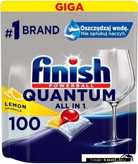 Капсулы для посудомоечной машины Finish Quantum Lemon (100 шт)
