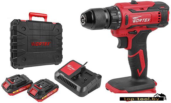 Дрель-шуруповерт Wortex BD 1820-1 Li 0329209 (с 2-мя АКБ, кейс)