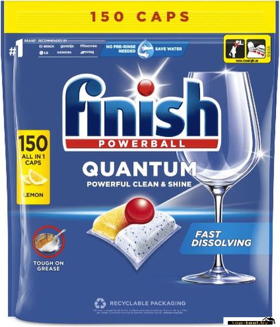 Капсулы для посудомоечной машины Finish Powerball Quantum All in 1 Lemon (150 шт)