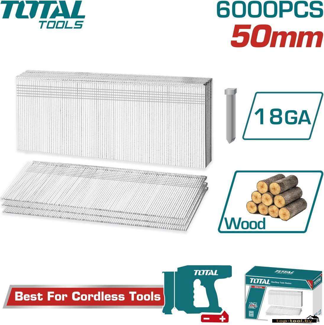 Гвозди для пистолета Total TAC918506 (6000 шт)
