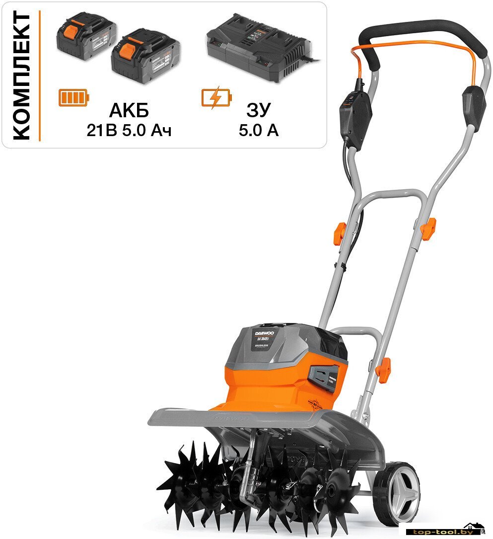 Мотокультиватор аккумуляторный Daewoo Power DAT 3542Li Set (с 2-мя АКБ)