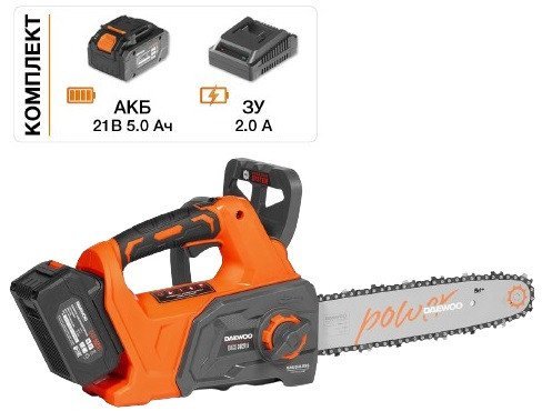 Аккумуляторная пила Daewoo Power DACS 3021Li Set (с 2-мя АКБ)