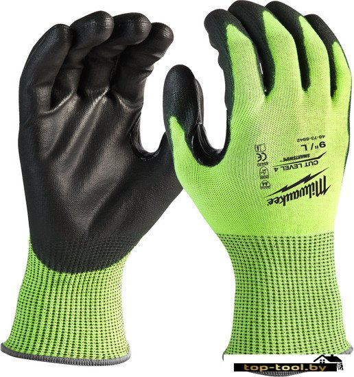 Перчатки хозяйственные Milwaukee Hi-Vis Cut level 4/D 8/M 4932479927
