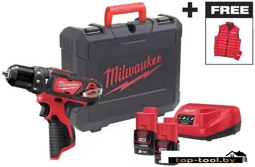 Ударная дрель-шуруповерт Milwaukee M12 BPDMC-202C 4933499465 (с 2-мя АКБ, кейс)