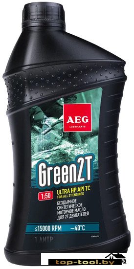Моторное масло AEG Lubricants Green HP 2T API TC (зеленый) 1л